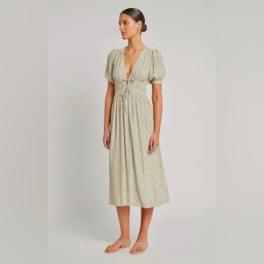 ▪️Faithfull The Brand Tie Front V-Neck Floral Midi Dress 8 - Picture 11 of 11